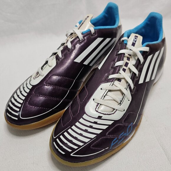 Adidas V22586 Indoor Soccer Shoes F10-F50 Purple White Women's Size - Picture 2 of 14